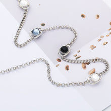 LILIE&WHITE 2017 Luxury Glass Long Chain Collar Necklace Statement Bib Neck