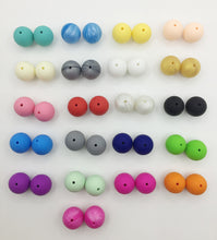 20mm silicone beads round Loose Teething Chew Jewelry colorful balls Sensor
