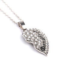 Mother Daughter Necklace Crystal Heart Shaped 2 pcs/set  Heart Pendant Neck