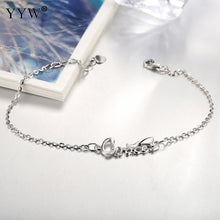 100% 925 Sterling Silver Bracelet Grace Letter Charm Bracelet Women Trendy