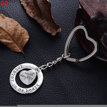 Family Gift Mom Sister Grandma Aunt Love Forever Heart Pendant Keychain Key