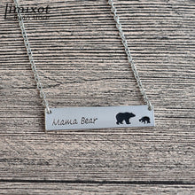 Fashion Cute Mama Bear Necklace Bar Necklace Mom Necklace For Mom Gift Moth