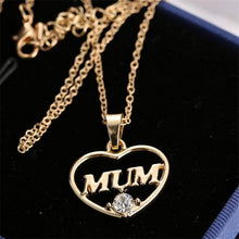 2017 New CZ Heart Pendant Necklace Mother 's Day Gift for Mom Statement Cho