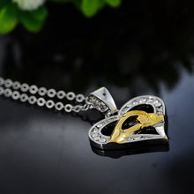 1PC Mother's Day Gift Long Necklace Mom & Child Hand In Hand Pendant Rhines