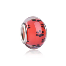 50pcs Kawaii Pet Paw Print Resin Beads Spacers for Jewelry Making Big Hole