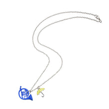 New How I Met Your Mother Umbrella Yellow Blue French Horn Pendant Necklace