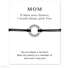 Custom  Silver Cheer Mom Wish Card Bracelet for Women Girls Adjustable Frie