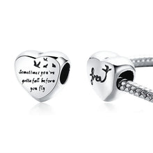 AZIZ BEKKAOUI Lovely Heart Shape Charms Beads Fit for Pandora Bracelets Diy