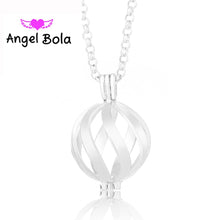 Pryme Angel Bola Pendant Essential Necklaces 20.5mm Hollow Cage Jewelry for