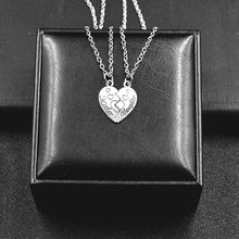 2pcs/set Mother Daughter Sawtooth Broken Heart Pendant Necklace Simple Spec