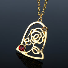 Flower Necklace Beauty and The Beast Charms Choker Rose Bella Necklace for