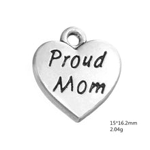 Skyrim Proud Mom & Blessed & Amazing Woman Heart Charm Fashion Diy Jewelry