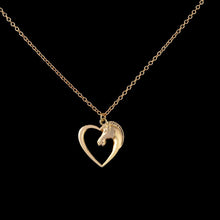 Jisensp Fashion Jewelry Accessory Horse in Heart Necklace for Women Mom Gif