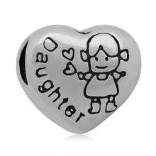 5pcs Factory Clearance Sale Never Fade Stainless Steel Big Hole Heart Beads