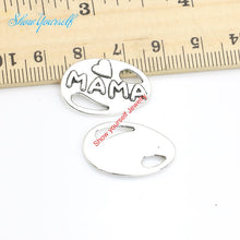 10pcs Antique Silver Plated Mama Mom Connectors Charm Pendant Jewelry Makin