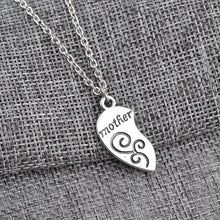 Mother Daughter Always Heart to Heart Couple Pendants Necklaces 2 Pcs Hear
