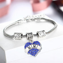 2017 New Best Gift Heart Love MIMI Charm Bracelet for Women Crystal Mom Bra