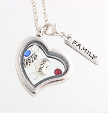 2016 New Mothers Day Gifts for Mom Family  Heart Floating Locket Necklace W