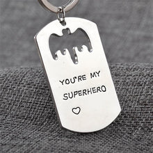 FUNIQUE Bat Superhero Pendant Key Chain Necklace Fathers Mothers Day Gifts