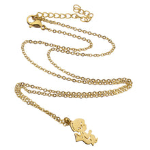 YYW Fashion Girl Stainless Steel Jewelry Pendant Necklace Lovely Cute Girl
