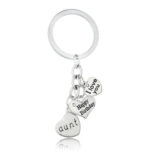 Love Heart Mom Dad Aunt Grandma Sister Keyring Happy Birthday Gifts Family