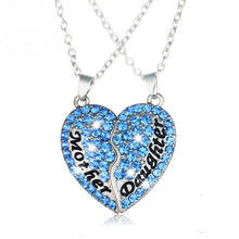 Mother's Day Gift Heart Pendant Necklace Rhinestone Heart Necklace Mom Jewe