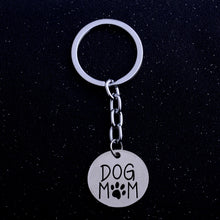 Mom Dog Paws Print Keyring Family Love Mother's Gifts Keychain Charm Mommy