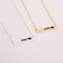 Fashion Mama Bear maxi necklace women jewelry Bar Necklace animal jewelry F