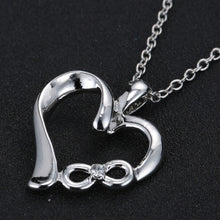 New jewelry plated white K crystal  Accent "Infinite Love" Engraving Heart