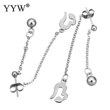 YYW Women Lover Mom Gifts Long Chain Stainless Steel Split Heart Drop Dangl