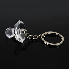 2016 New Crystal Nipple Keychain Silver Plated Metal Keyring Mother Mom Gif