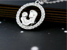 Wholesale 100% Real Pure 925 Sterling Silver Mother hold Baby Pendant Gift