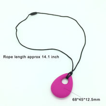 Silicone Teardrop Pendant Charms Food Grade Soft Teething Toy Teether Neckl