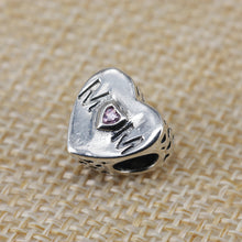 Mother Heart Beads Fit Pandora Charms Original Bracelets 925 Sterling Silve