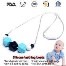 1pc/lot cute baby silicone beads necklace food grade teethers toy for kids