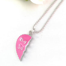 Big Sister& MOM & Little Sister Series Family Stylish Necklace Set Blue Pin