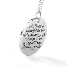 Silver Plated Mother Daughter Necklace Heart Love Mom Necklaces & Pendants