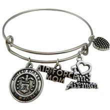 my shape Fashion Women's United States Air Force Mom Bangle Stainless Steel