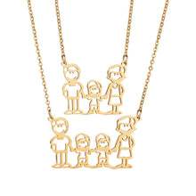 FUNIQUE Stainless Steel Family Necklace For Family Member Mom Dad Kids Fash