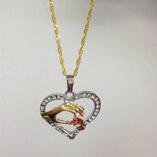 Mother And Child Pendant Gift For Mom Golden Mom Charm Necklace Hand Heart