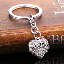 Heart Clear Crystal Key Chains Family Gifts Keychain Ring Mom Daughter Sist