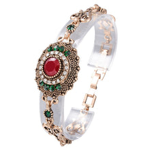 Joyme Brand Cuff Bracelets Tribal Alibaba Oval Big Alloy Gold Color Rhinest