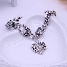 Mom Gift Charm Rhinestone Heart Bracelet Letters MOM SISTER NANA MIMI DAUGH