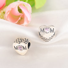 Beagloer 925 Sterling Silver Dad and Mom Charm Beads Fit Handmade Bracelet