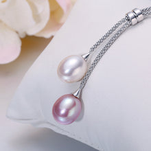 925 Silver Freshwater Pearl Pendant Necklace Women,Fashion Natural Pearl Pe