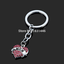 New Engraved MOM Keychain Key Rings Lovely Souvenir Personalized Full Cryst
