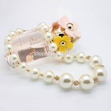 Women Charm White Big Imitation Pearl Necklace Strand Jewelry Statement Cho