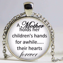 2017 New Collier Maxi Necklaces Mother Child Necklace Quote Has Her Childre