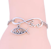 Vintage Silver Infinity Dog Palm Print Jesus Fish Mom Cross Anchor Hope  Fa