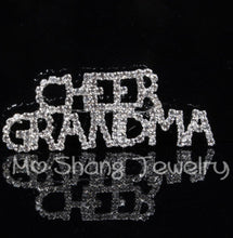 DANCE MOM Brooch Pins CHEER GRANDMA Large Rhinestone Brooch For Women Gift
